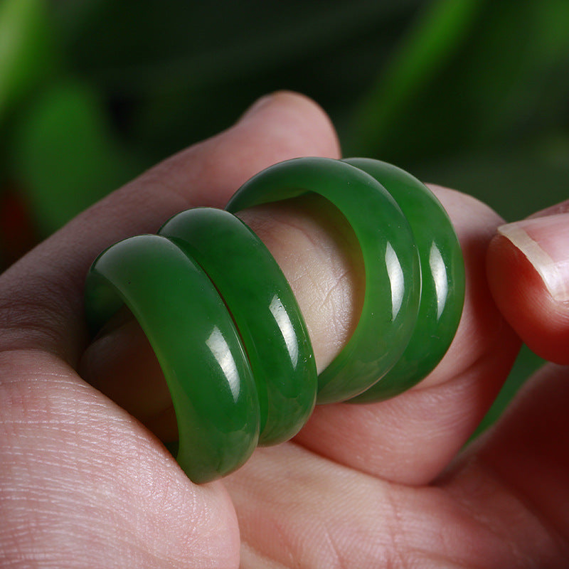 Hetian jade ring