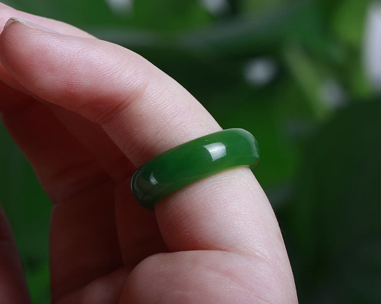 Hetian jade ring