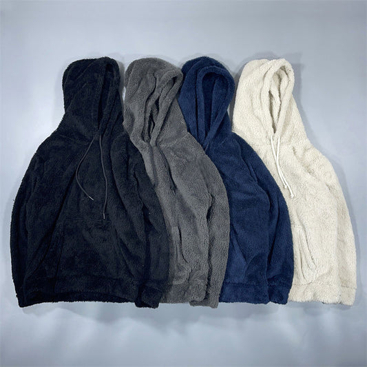 Plush Hooded Pullover Warm Men And Women